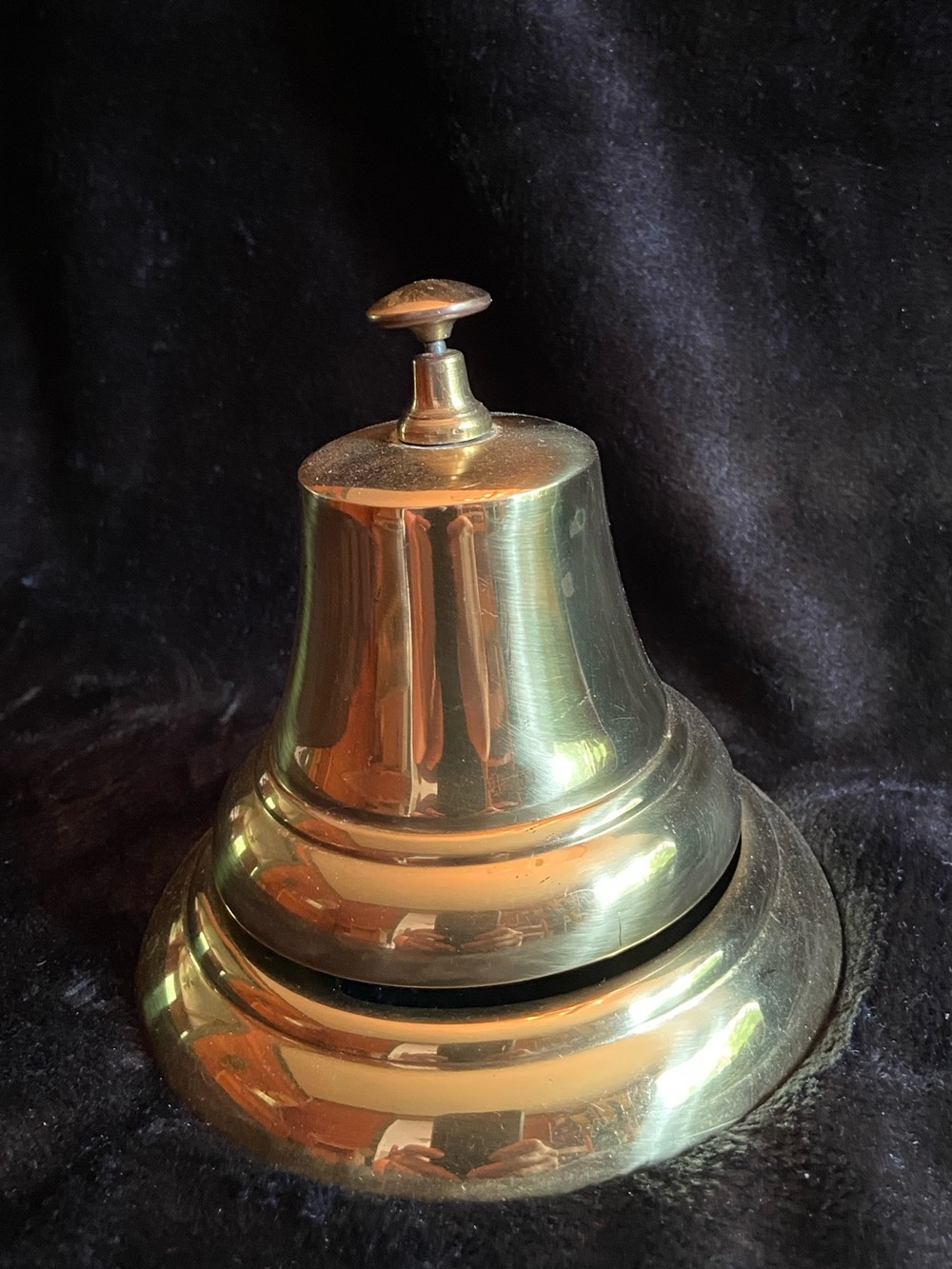 Vintage Brass Hotel Desk Bell